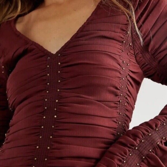 New FREE PEOPLE Western Women’s Romance Mini Dress Bohemian Boho $448 SIZE 6 - Picture 2 of 6